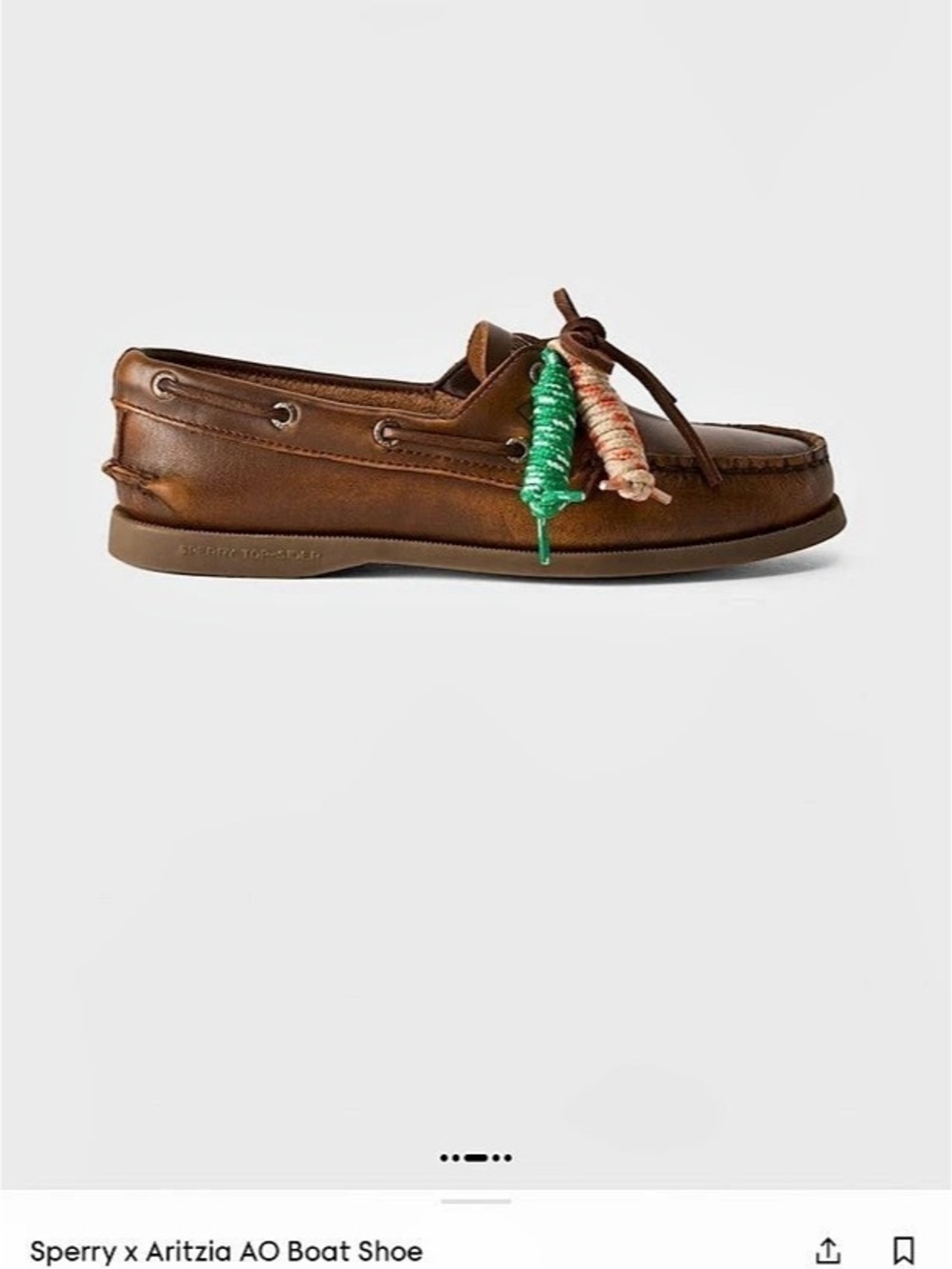 Sperry x Aritzia AO Boat Shoe Brown